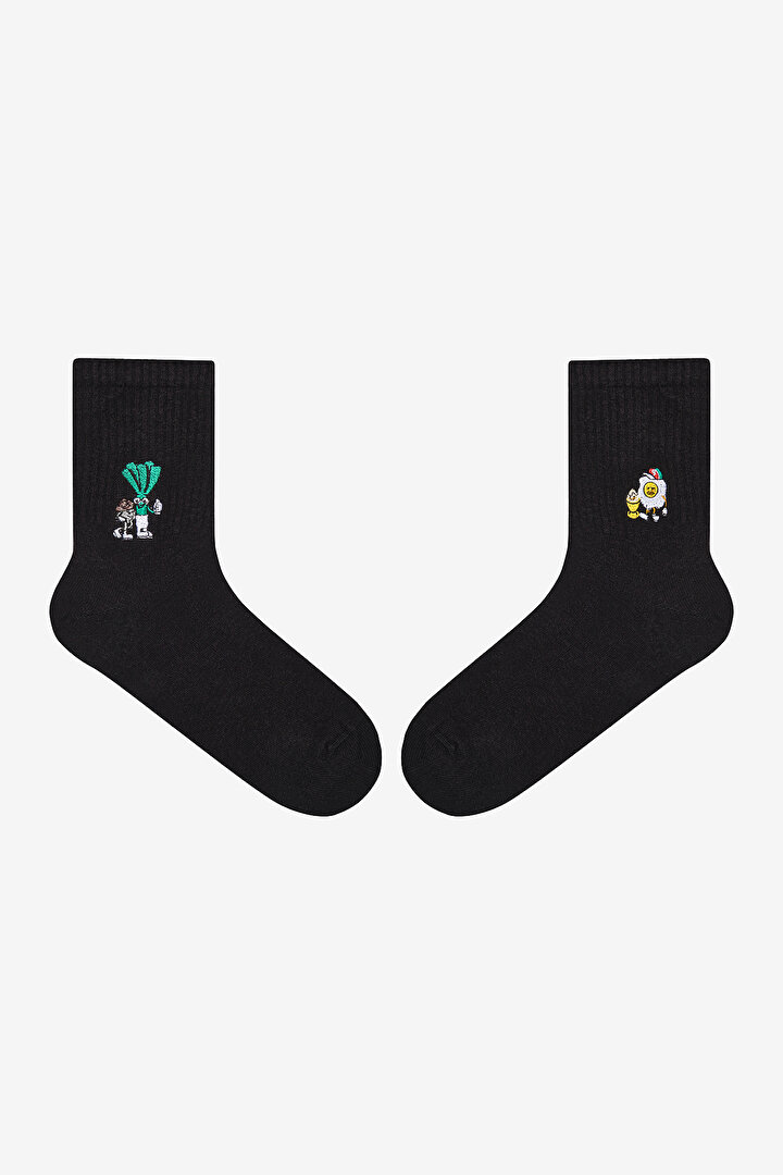 Cool Egg Siyah Tennis Soket Çorap - 1