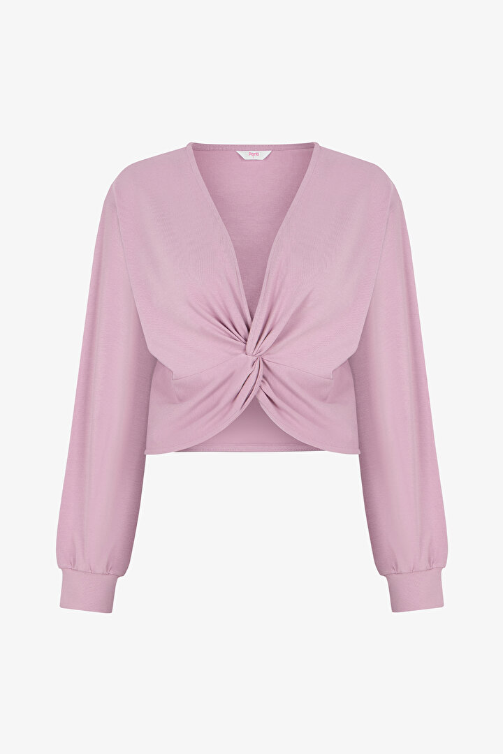 Lila Cotton Modal Blend Twisted Sweatshirt - 1