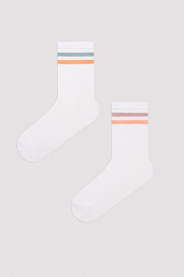 Colorful Stripe 2in1 Socket Socks - 1