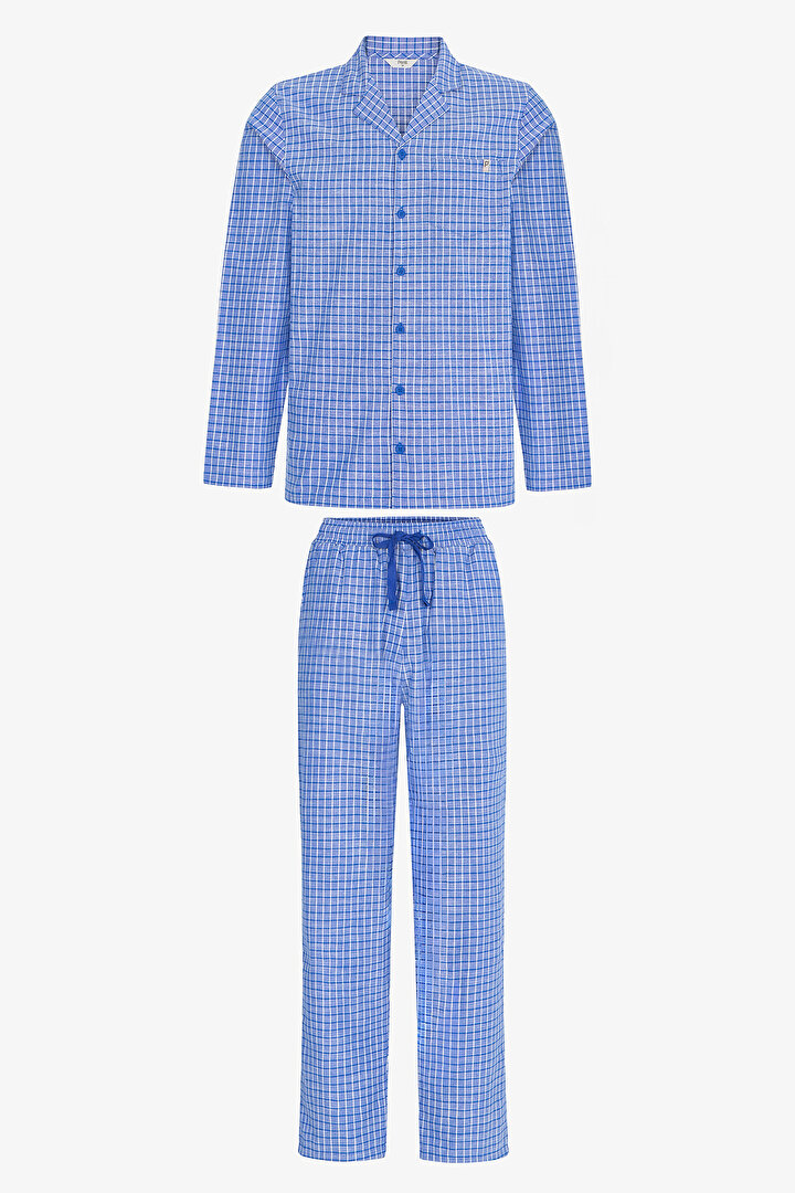 Erkek Renkli Blue Cabin Pijama Takımı - 1