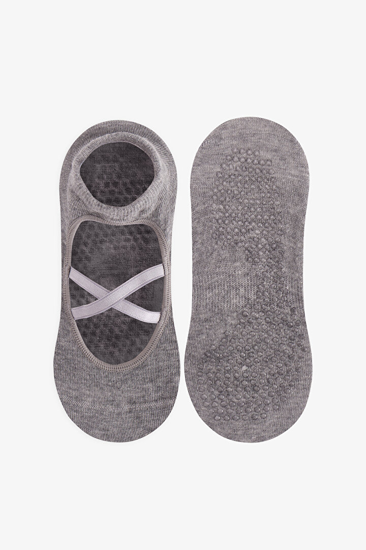 Smoke Cross Cotton Ballerina Socks - 1