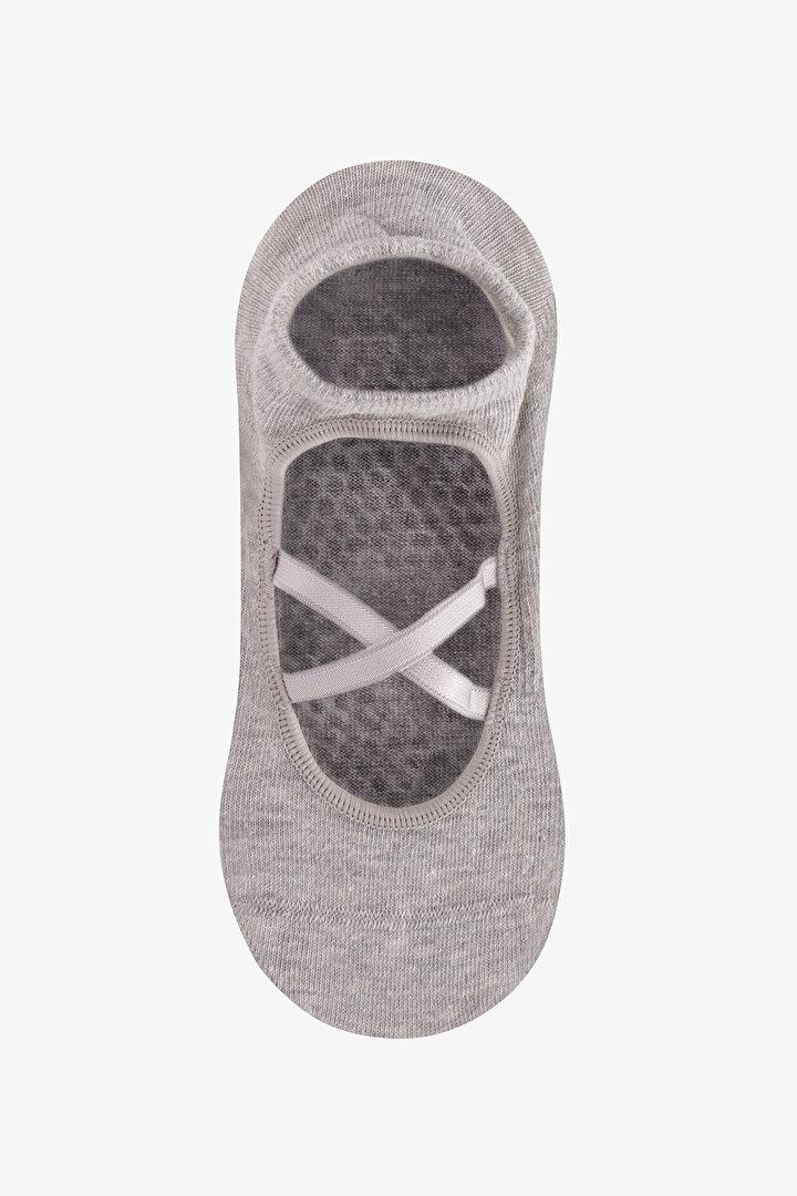 Light Grey Cross Cotton Ballerina Socks - 2
