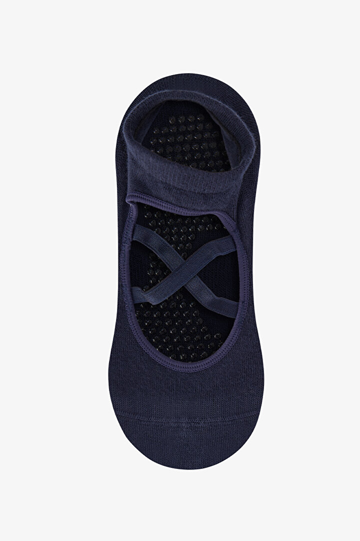 Navy Cross Cotton Ballerina Socks - 2