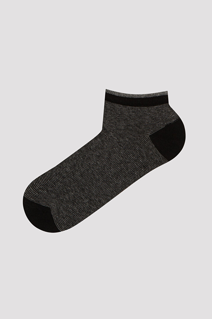 Siyah Erkek Çocuk Comfy Line 2li Patik Çorap - 2