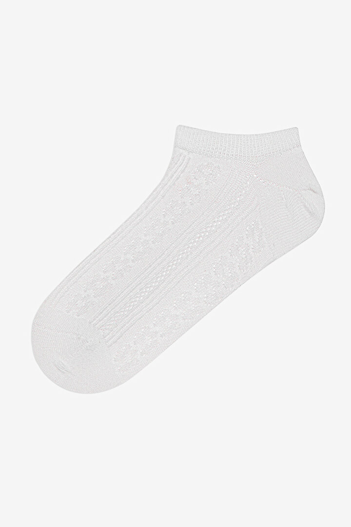 Floral Jacquard Grey-Mint 3in1 Liner Socks - 2