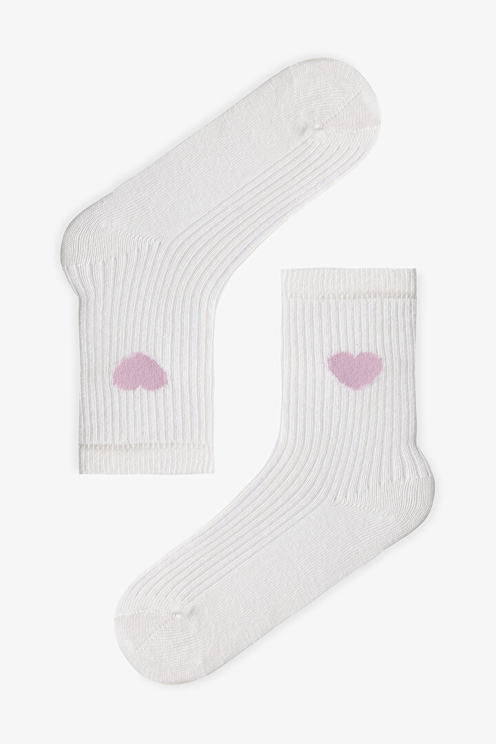 Girls Colored Hearts 4in1 Tennis Socket Socks - 2