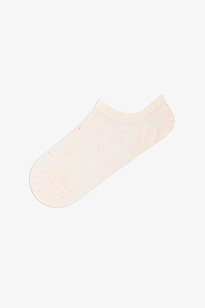 3 Çift Pamuklu Renkli Kendinden Desenli Sneaker Çorap - 2