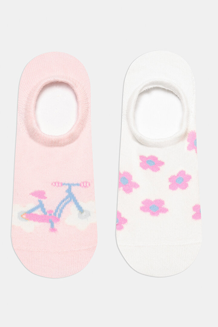 Girls 2in1 Pink Suba Socks - 1