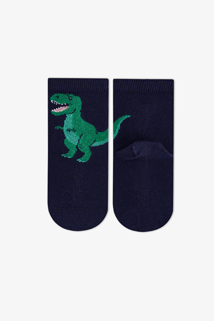 Erkek Çocuk Dino Bite Pamuklu 4 Çift Soket Çorap - 2