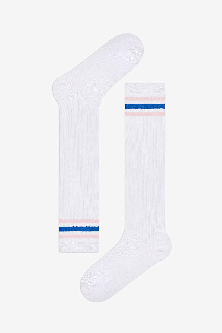 Sanrio Stripe White Pant Socks - 2