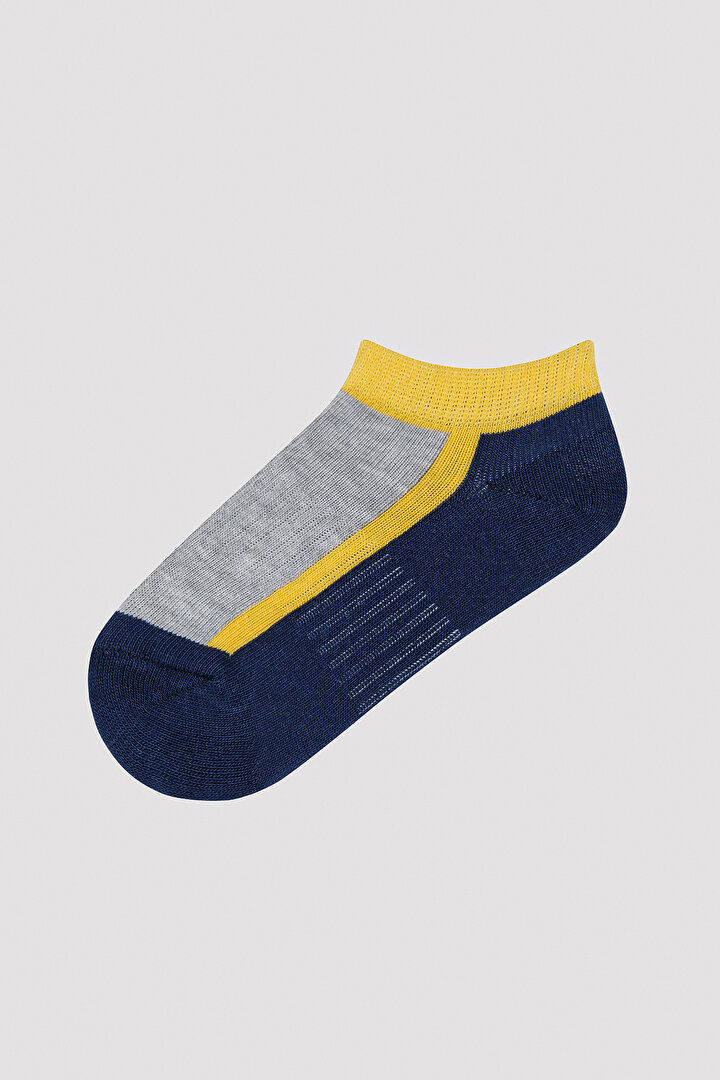 Boys One Line Grey 3in1 Liner Socks - 4