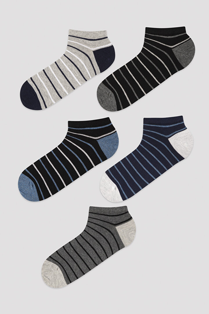 Multi Colour E. Dense Line 5in1 Liner Socks - 1