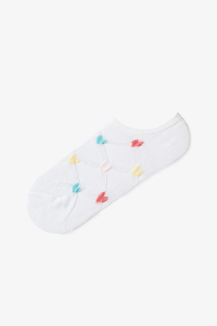 Multicolor Girls Vibrant Hearts 3in1 Liner Socks - 2