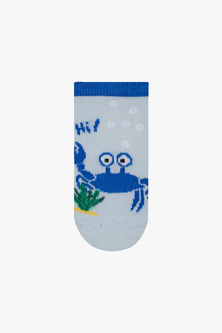 Boys Fun Sea Multi Colour 3in1 Liner Socks - 4