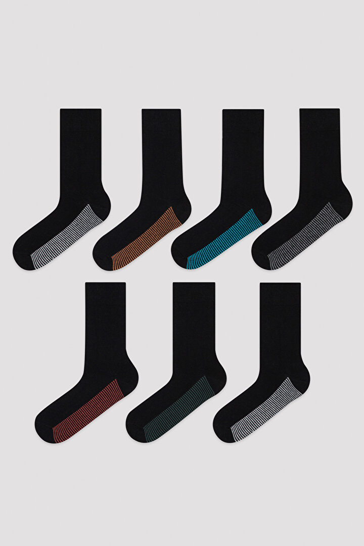 Siyah E. Under Colour 7li Soket Çorap - 1