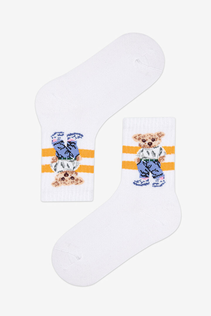Erkek Çocuk Cool Bear 2li Çok Renkli Tenis Soket Çorap - 3