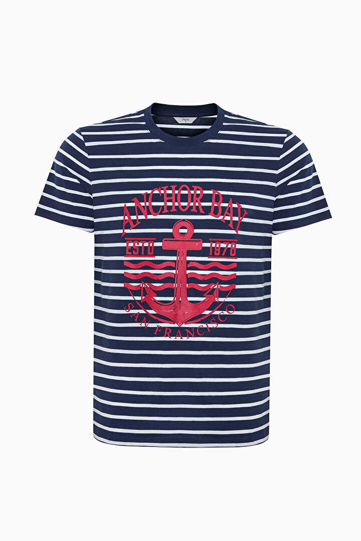 Stripe Anchor Çok Renkli Şortlu Pijama Takımı - 2