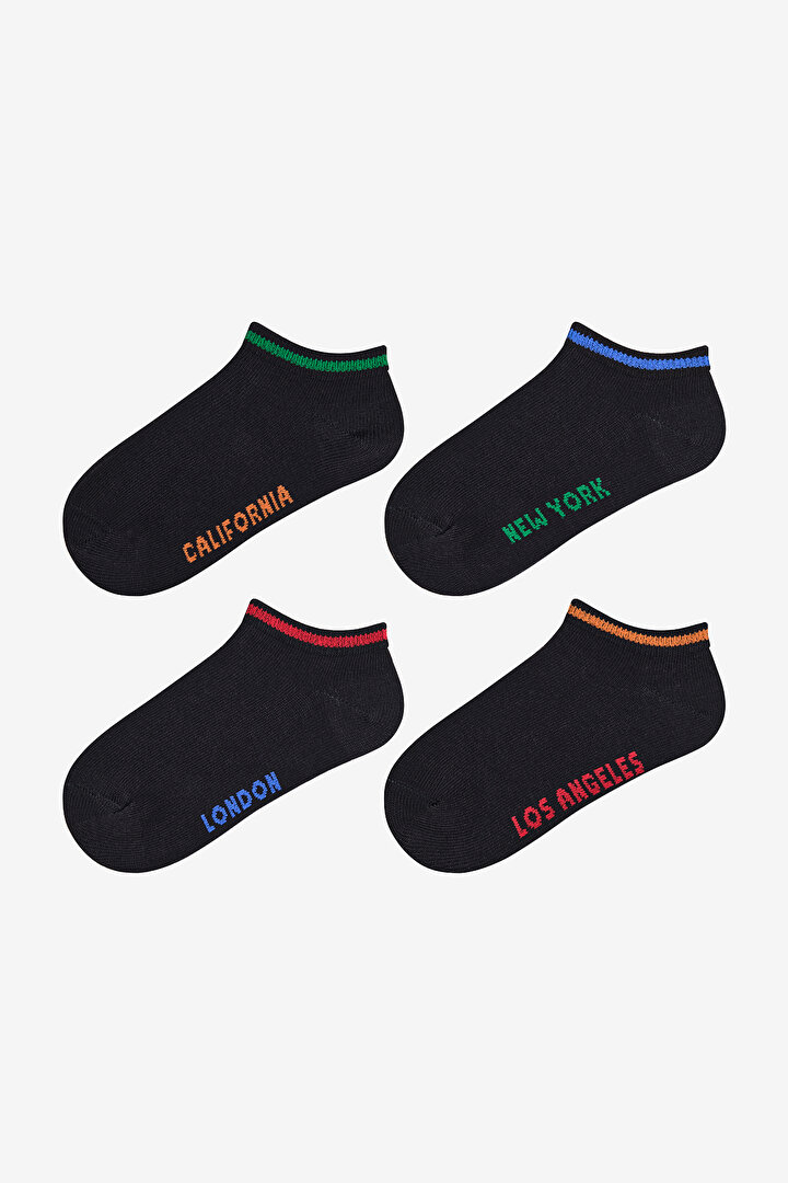 Boys Black Basic Country 4in1 Liner Socks - 1