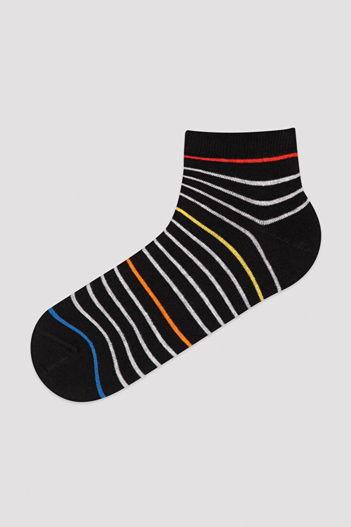Lacivert Stripe Colour 3lü Liner Çorap - 2