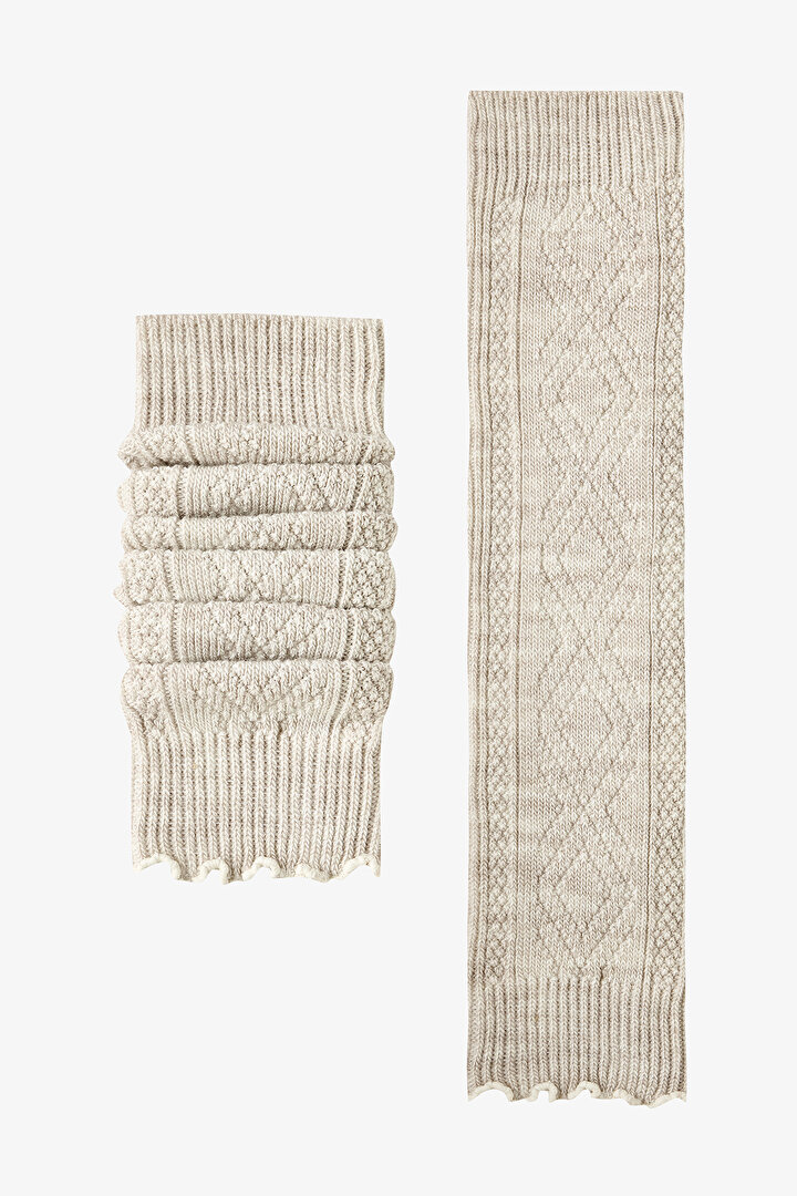 Etnik Fırfırlı Kalın Tozluk - 1