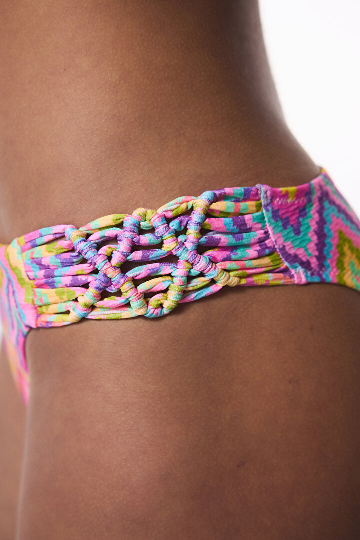 Zigzag Makrome Düşük Bel Bikini Altı - 3