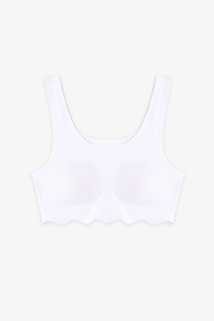 Optik Beyaz Kız Çocuk Pamuklu Bonding Sütyen - 1