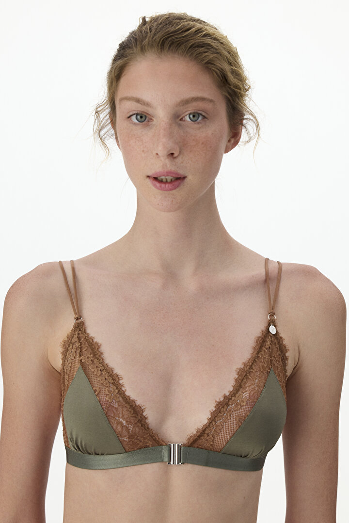 Micro Lace Triangle Sütyen - 1