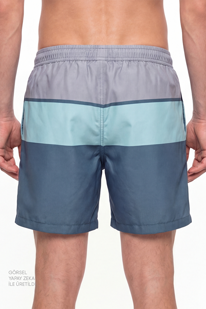 Erkek Renkli Mindful Colour Block Şort - 2