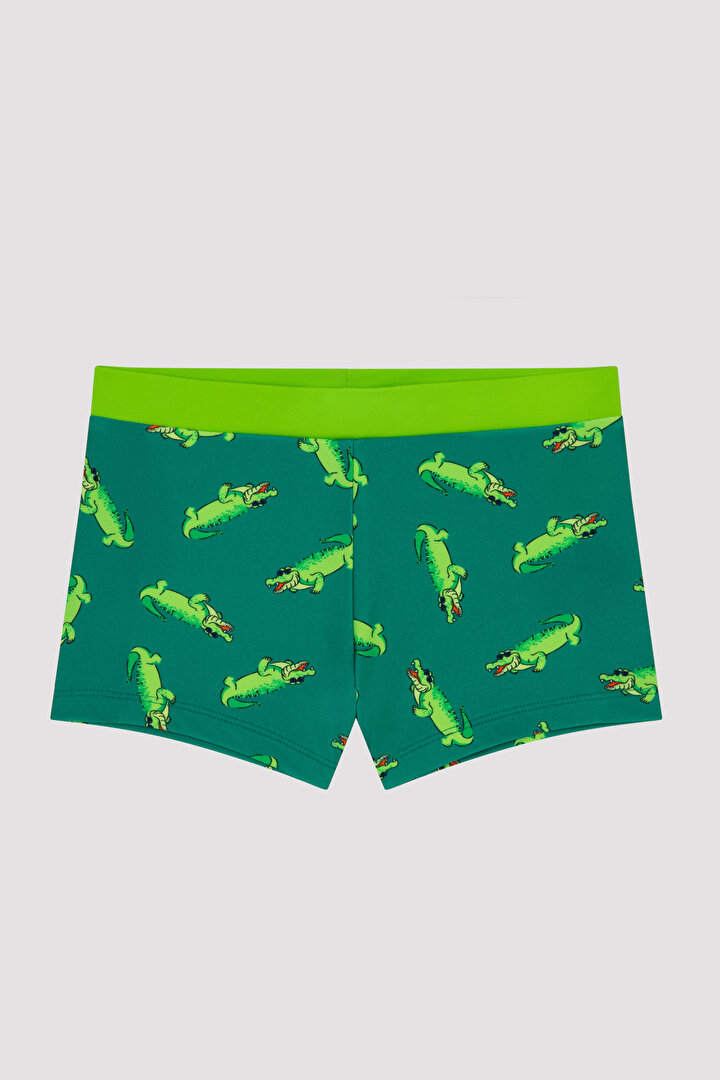 Lotus Cotton Bra Boys Crazy Croco Trunk Suit - 1