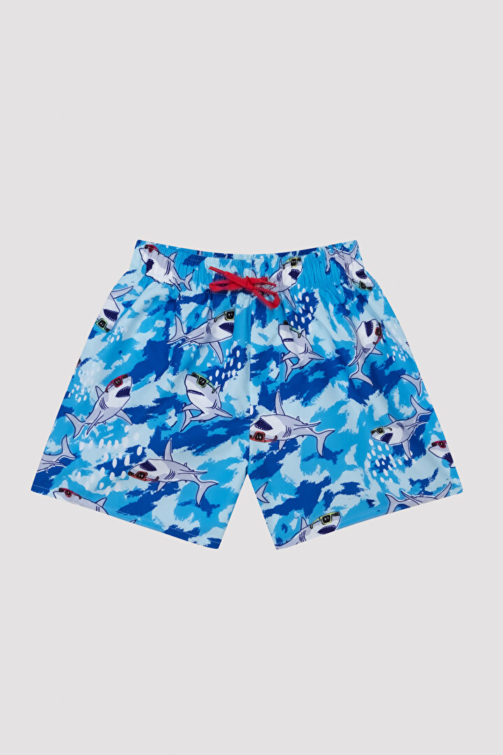 Boys Shark Party Sea Shorts  - 1