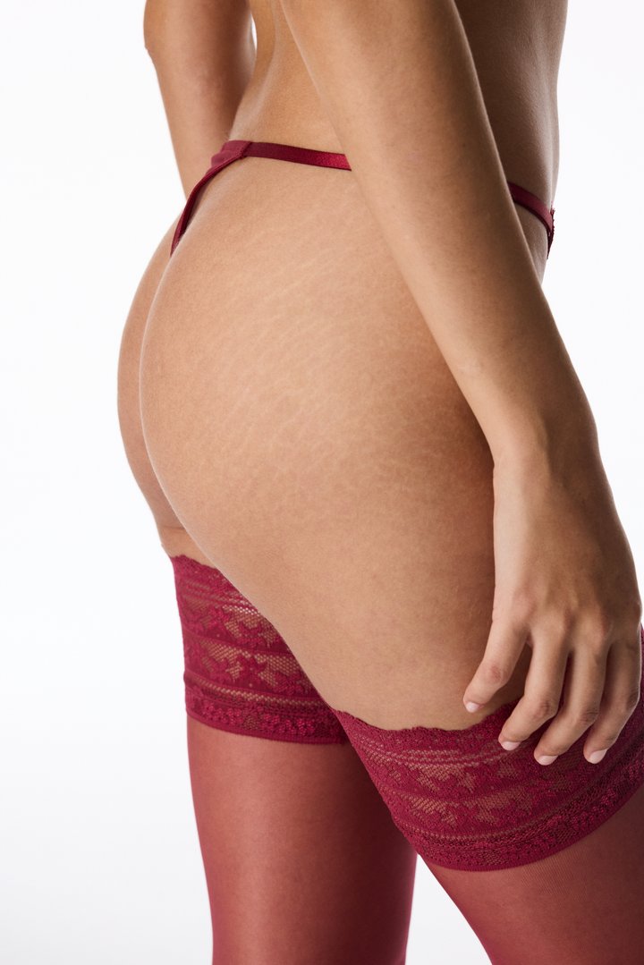 Bordo Lace Thong - 2