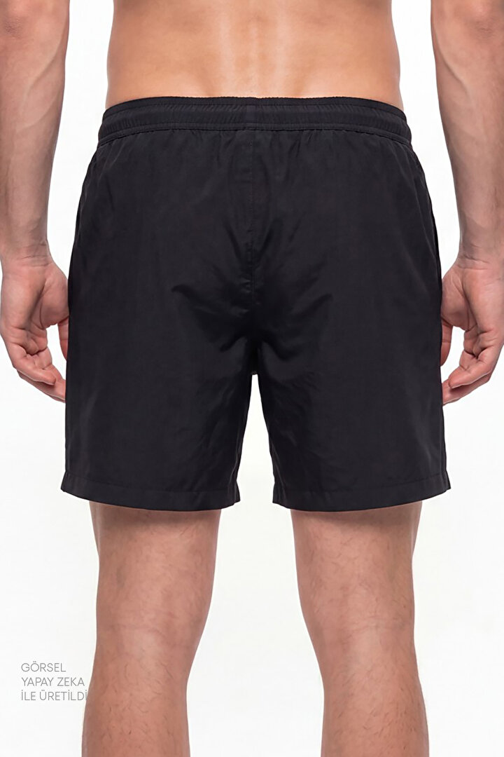 Erkek Siyah Basic Black Şort - 2