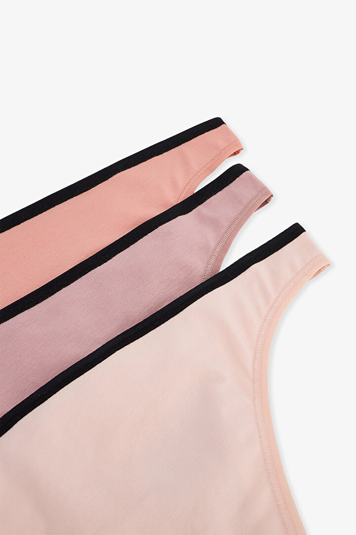 Çok Renkli Earth Tones 3lü Tanga Külot - 2