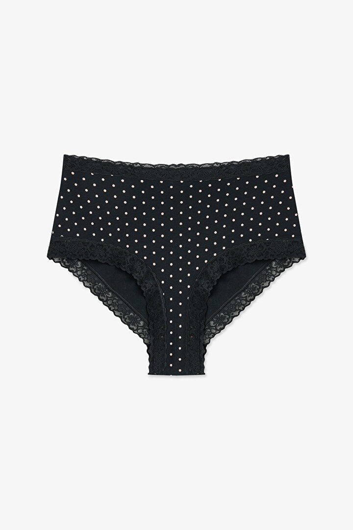 Black Comfy Cotton High-Waist Slip - 1