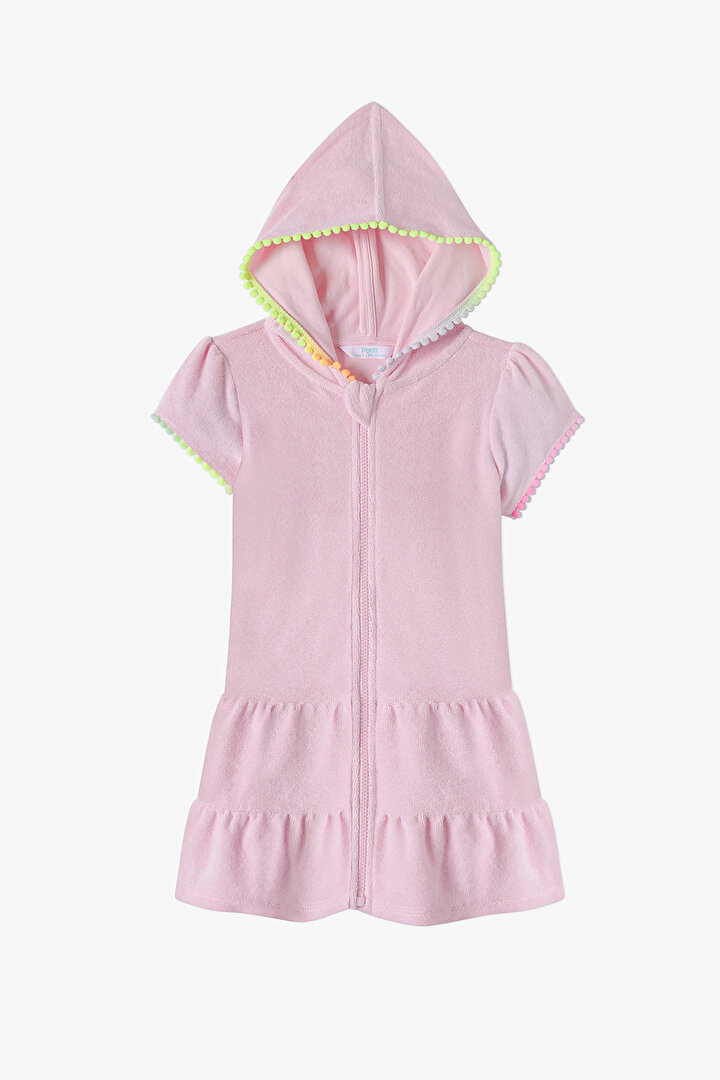 Pink Girls Sweet Pastel Pink Towel Kaftan - 1
