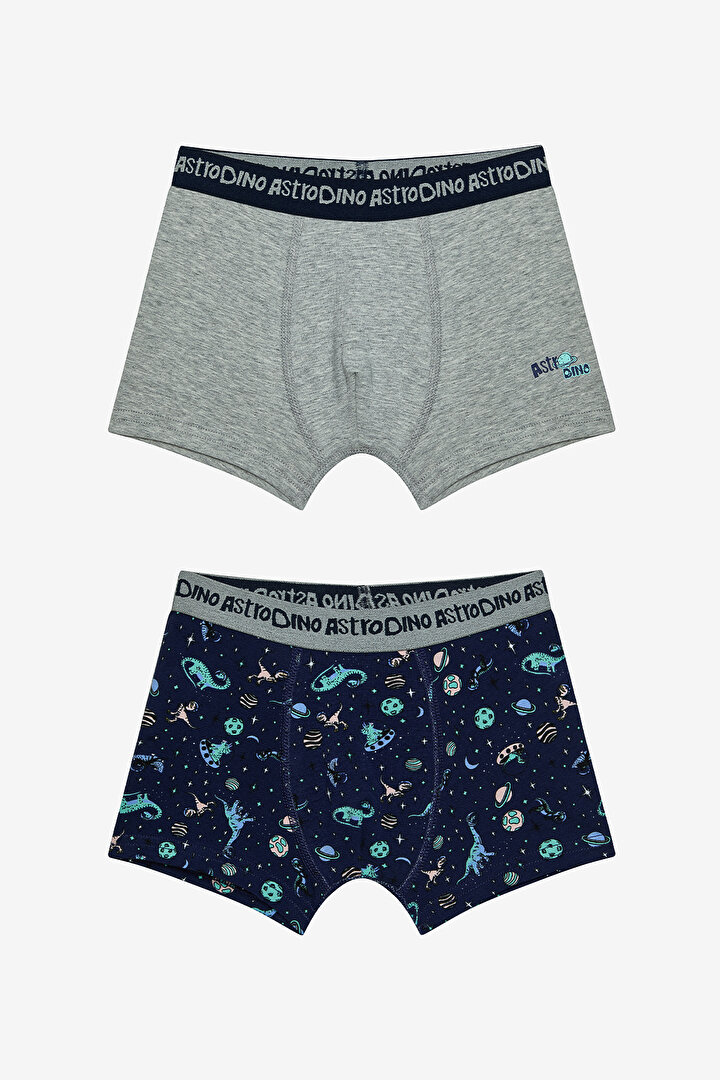 Boys Astro Dino Multi Colour 2in1 Boxer - 1