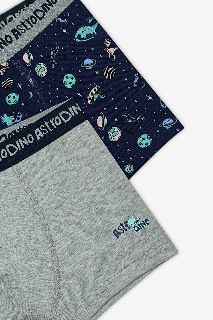 Boys Astro Dino Multi Colour 2in1 Boxer - 4