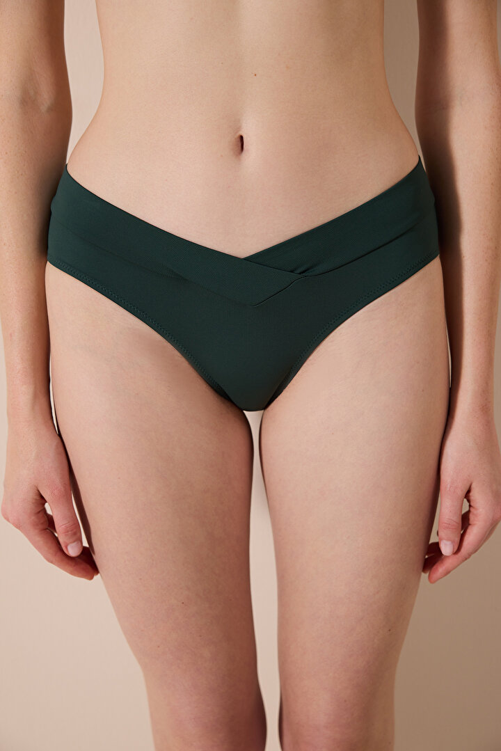 Ornelia Wrappy Dark Green Bikini Bottom - 1