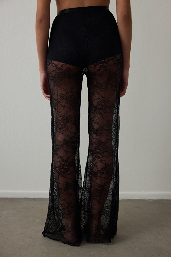 Siyah Lace Pants - 2