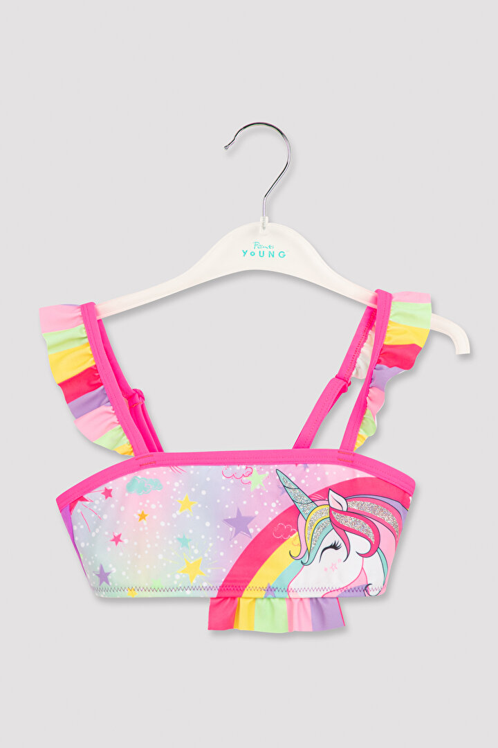 Kız Çocuk Star Unicorn Bandeau Bikini Takımı - 2