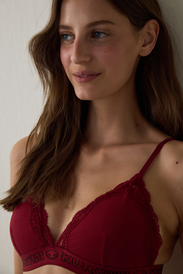 Bordo Soft Triangle Padded Sütyen - 2