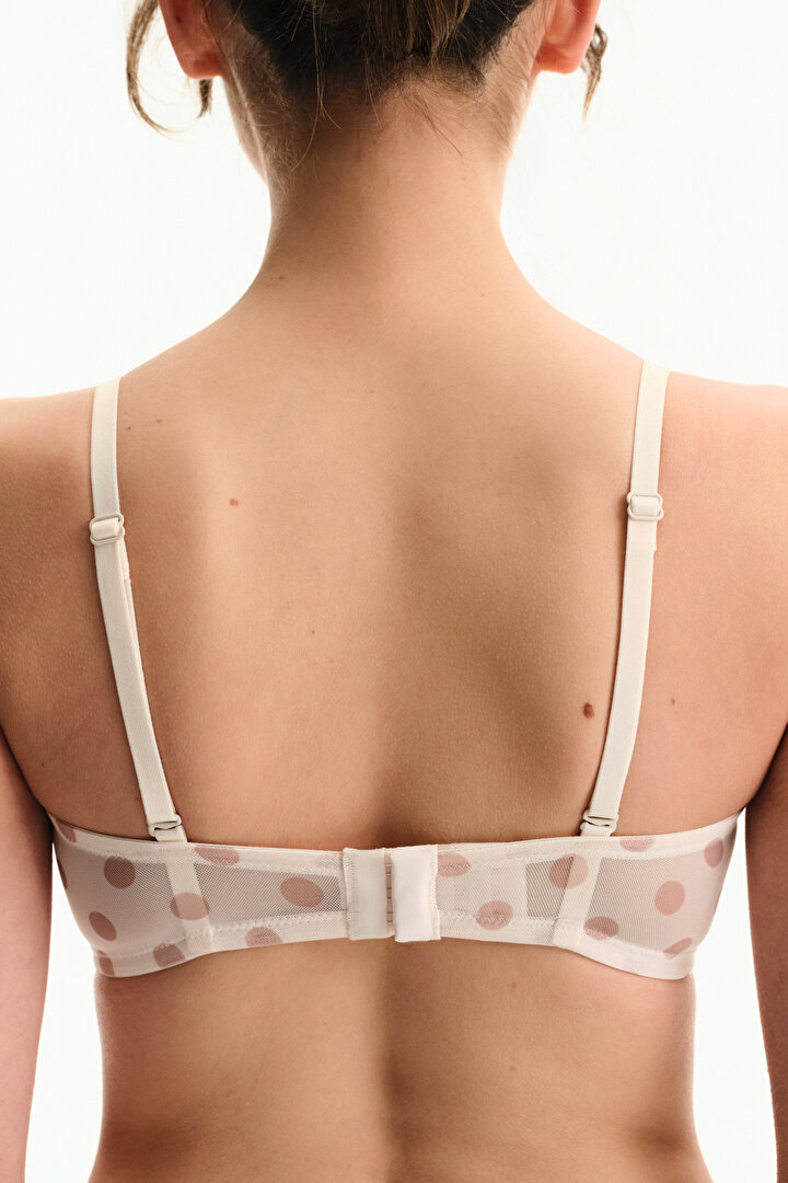 Krema Pembesi Lotus Mesh Sütyen - 2