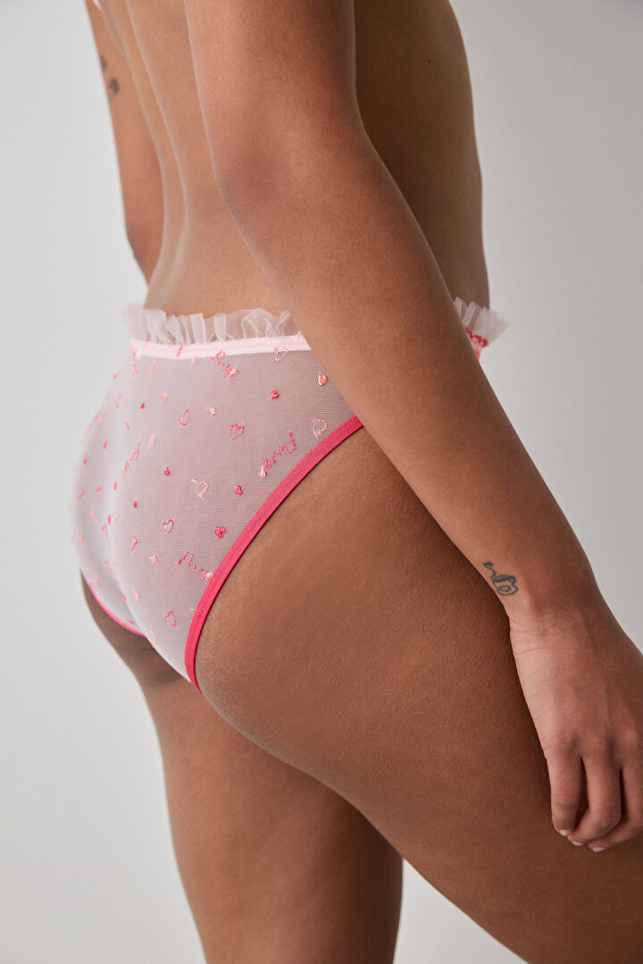 Lotus Broderie Pembe Slip Külot - 2