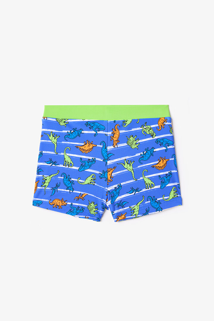 Renkli Dinozor Desenli Erkek Çocuk Boxer Mayo - 1
