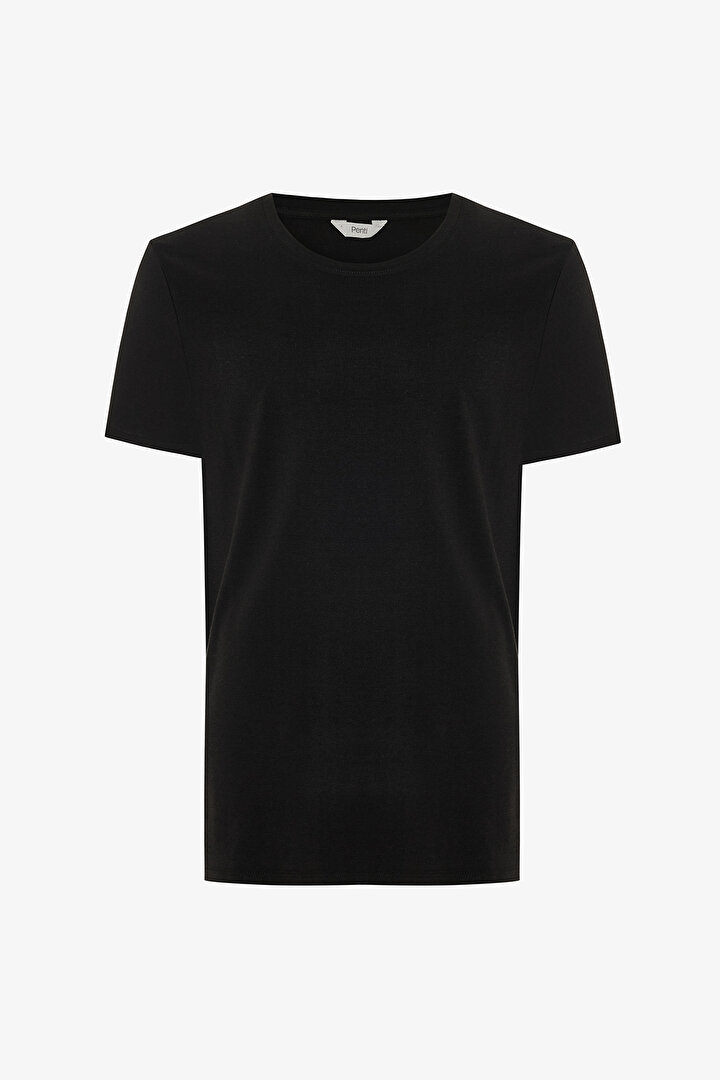 Erkek Regular Siyah Tişört - 1