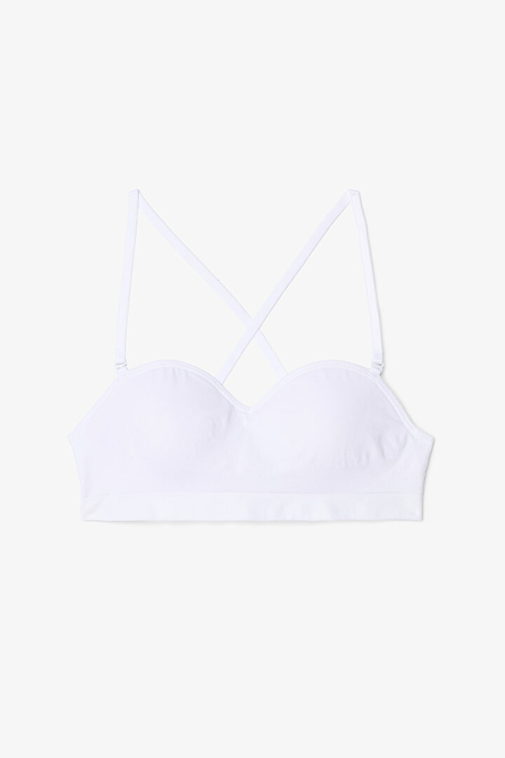 My First Bra Seamless Strapless Padded Optik Beyaz Sütyen - 1