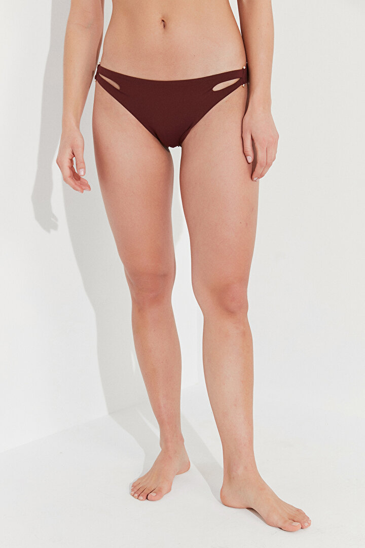 Brown Arty Side Bikini Bottom - 1