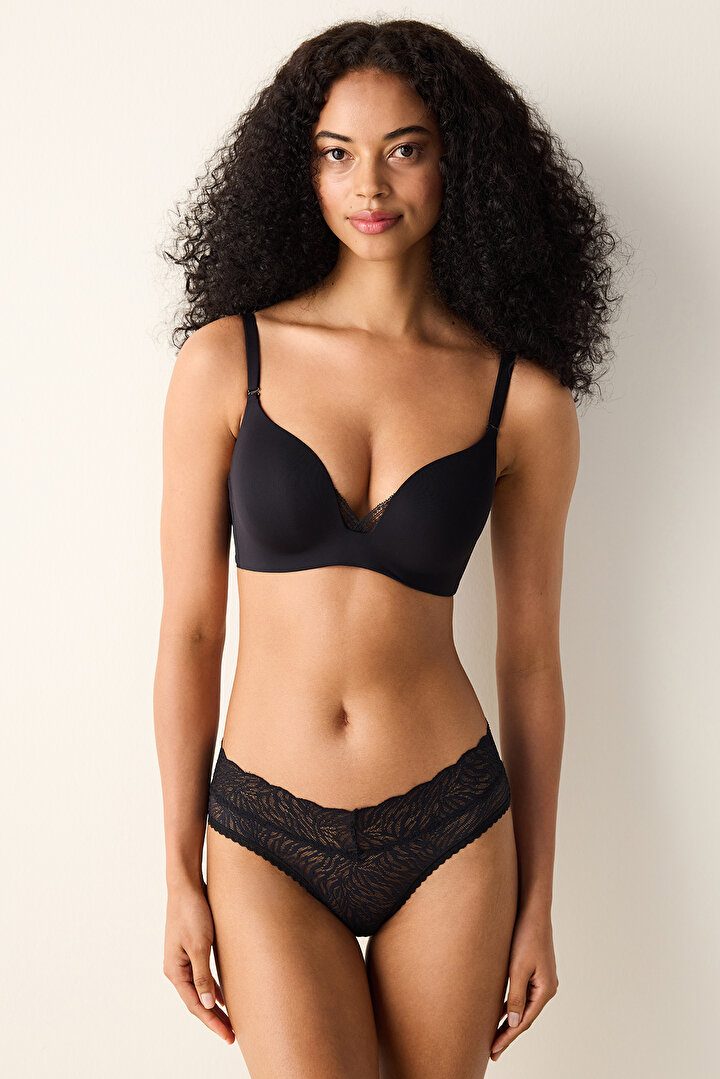 Eliza Non Wired  Push Up Black Bra - 2