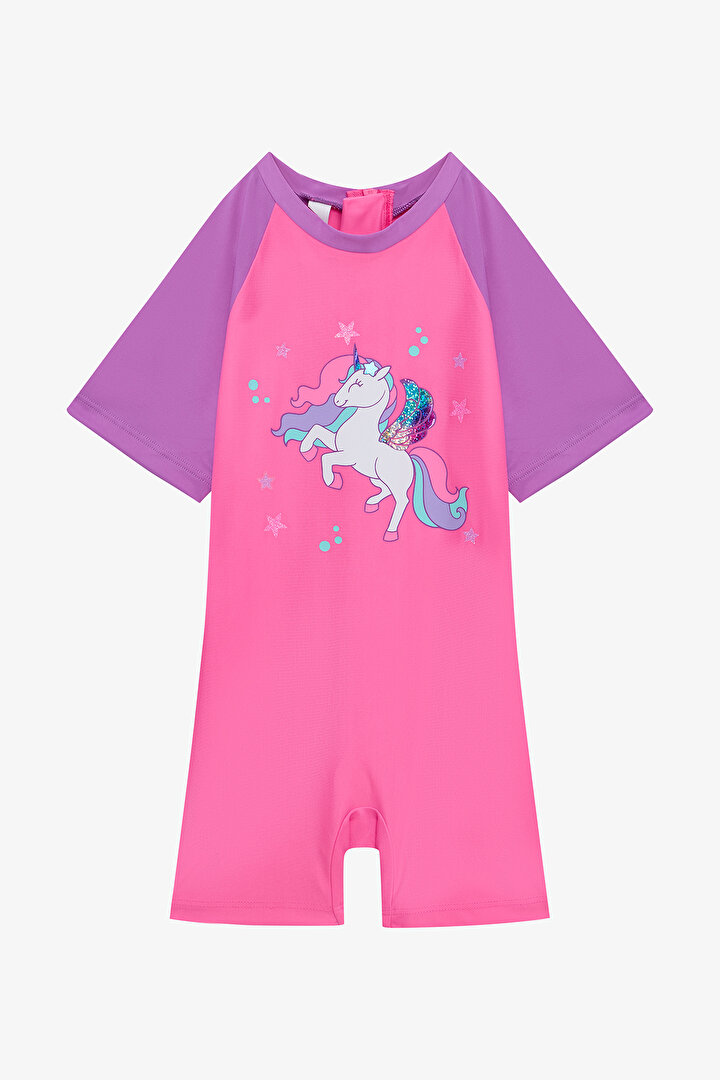 Girls Sweet Unicorn UV Purple Suit - 1