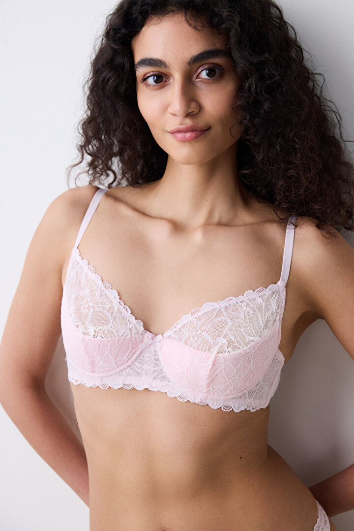 Valeria Lace Pink Bra - 2